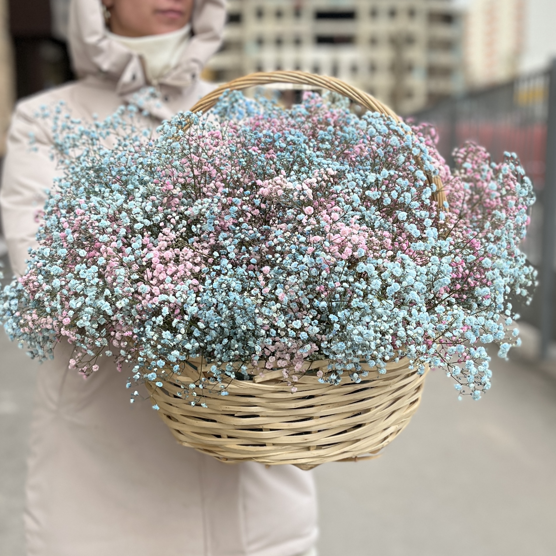 Корзина на Гендер Пати 25 гипсофил